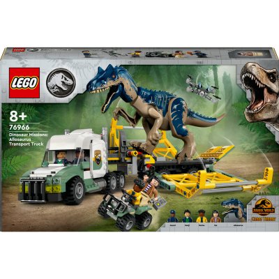 Lego Jurassic World - Missions Dinosaures : Le Camion De Transport De L'allosaure - 76966
