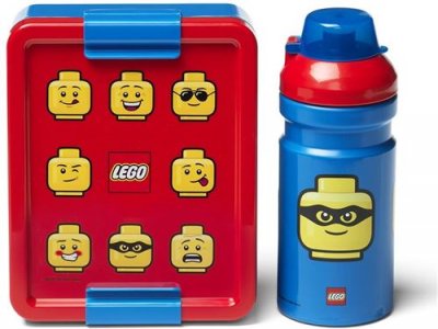 LEGO lunch set Iconic junior 17 x 13,5 cm pp rouge/bleu 2-pi&egrave;ces