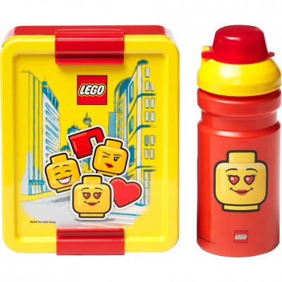 LEGO lunch set Iconic junior 17 x 13,5 cm pp rouge/jaune 2-pi&egrave;ces
