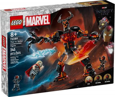 Lego Marvel 76289 Figurine De Thor Contre Surtur A Construire, Set De Super-H&eacute;ros 