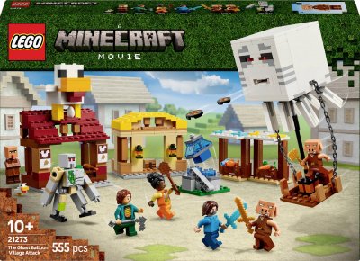 LEGO Minecraft 21273 Les Ghasts &agrave; l&rsquo;Attaque du Village - Jeu pour gar&ccedil;on d&egrave;s 10 ans 