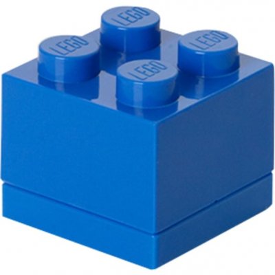 ROOM COPENHAGEN LEGO mini pierre de rangement 4 plots 4,6 x 4,3 cm polypropyl&egrave;ne bleu
