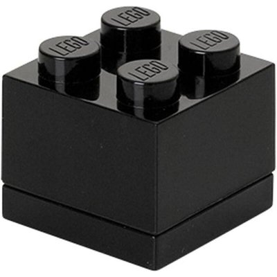 LEGO mini pierre de rangement 4 plots 4,6 x 4,3 cm polypropyl&egrave;ne noir