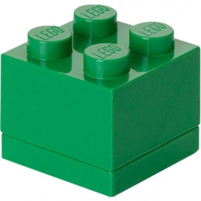 LEGO mini pierre de rangement 4 plots 4,6 x 4,3 cm polypropyl&egrave;ne vert 