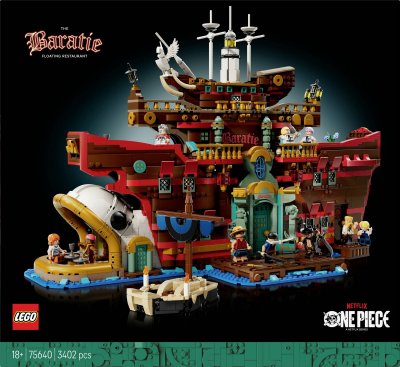 LEGO&reg; ONE PIECE The Baratie Floating Restaurant, Anime Gift Model Kit 75640