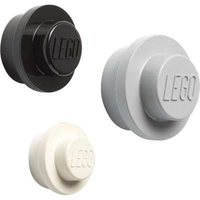 LEGO Set de Crochets muraux (Blanc, Noir, Gris) Taille Unique