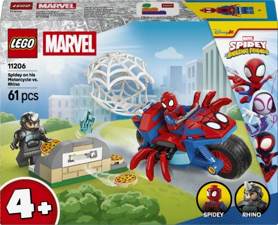 LEGO&reg; Spidey 11206 Spidey sur sa moto contre Rhino
