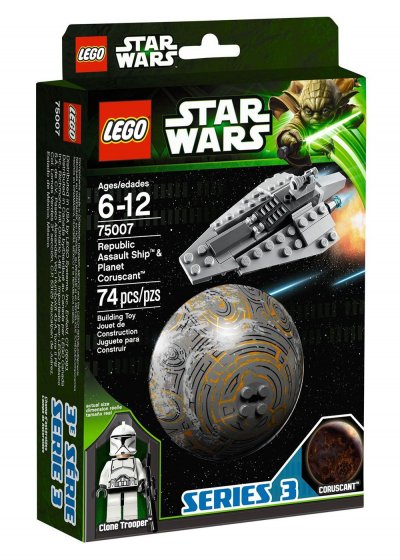 LEGO&reg; Star Wars 75007 Republic Assault Ship & Plan&egrave;te Coruscant 