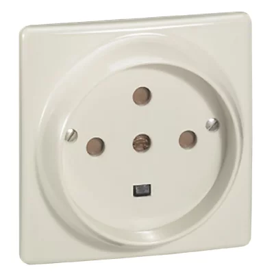 LEGRAND  055817 Socle avec &Eacute;clips de Protection, 32A, 3P+N+T, Ivoire