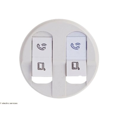 LEGRAND  068252 Enjoliveur C&eacute;liane pour Prise Double RJ45, Blanc