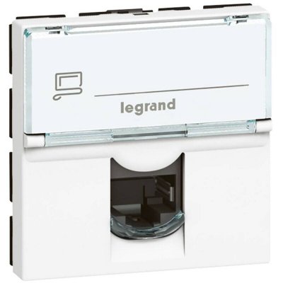 LEGRAND  076564 Prise Cat&eacute;gorie6 Utp Mosaic, 2 Modules, Blanc