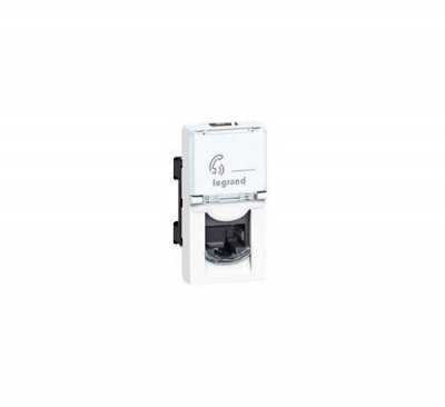LEGRAND  078730 Mosaic RJ11 Prise, 4 Contacts, 1 Module, Blanc