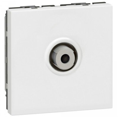 LEGRAND  078780 Mosaic T&eacute;l&eacute;vision Prise, Type F, 2 Modules, Blanc