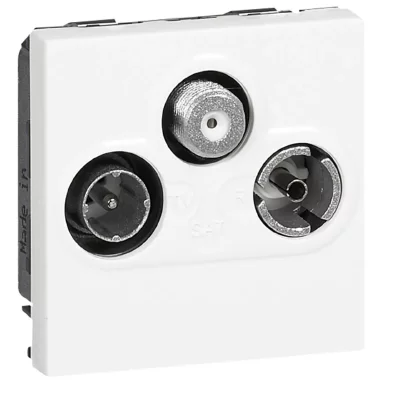LEGRAND  078786 Mosaic TV-R FM et DAB Prise, 2 Modules, Blanc