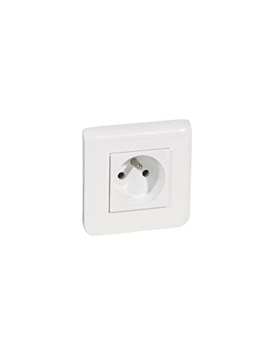 LEGRAND  099695 Mosaic Prise de Courant avec Terre avec Plaque, Blanc