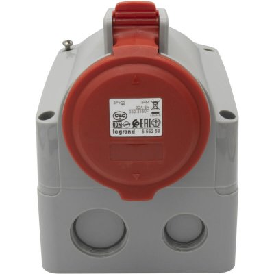 LEGRAND  555258 Prise saillie fixe P17 IP44 32A, 380V~ &agrave; 415V~, 3P+T