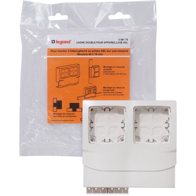 LEGRAND  - Cadre double pour appareillage apparent - pour moulures 16