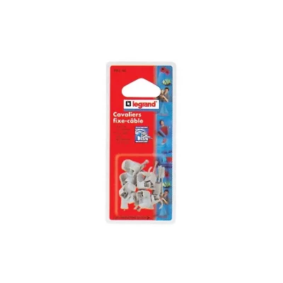 LEGRAND  - Cavaliers souples Multifix Fixe-C&acirc;bles X 20 - C&acirc;ble &Oslash;10-14 - Gris