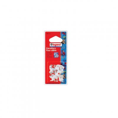 GENERIQUE LEGRAND - Cavaliers souples Multifix Fixe-C&acirc;bles X 20 - C&acirc;ble &Oslash;7-10 - Gris