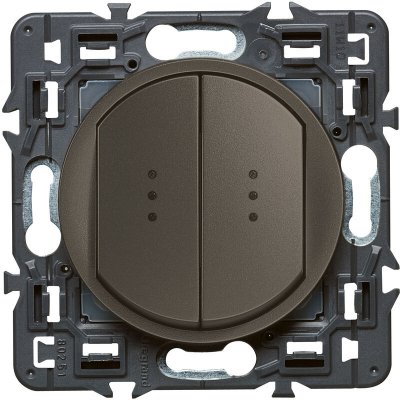 LEGRAND  - celiane double interrupteur lumineux graphite 210099524