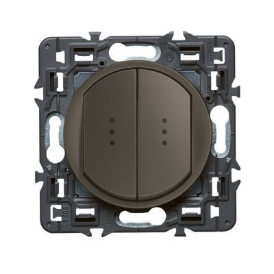 LEGRAND  - celiane double interrupteur temoin graphite 210099525