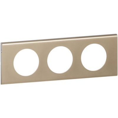 LEGRAND  - celiane plaque 3 postes nickel velour 71mm 210069113