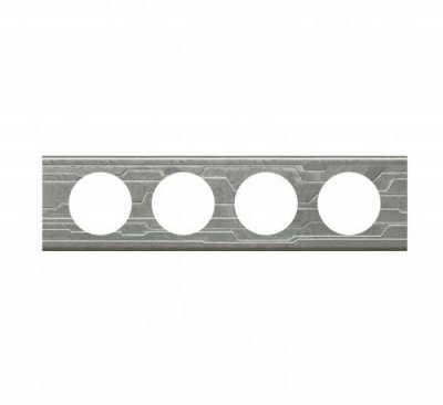 LEGRAND  C&eacute;liane Plaque Mati&egrave;res Quadruple Furtif - 069044
