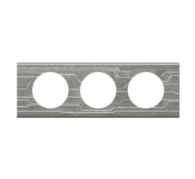 LEGRAND  C&eacute;liane Plaque Mati&egrave;res Triple Furtif - 069043