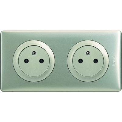 LEGRAND  - Celiane solution 2 prises titane