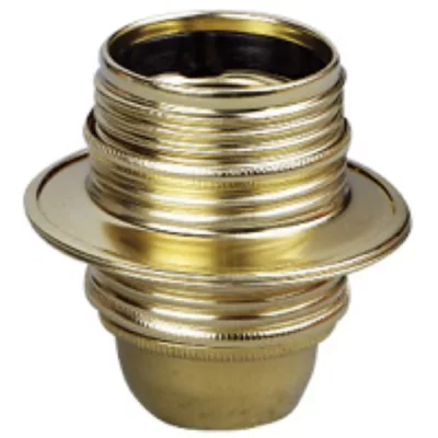 LEGRAND  - Douille pour ampoule E27 - avec bague - acier laitonn&eacute;