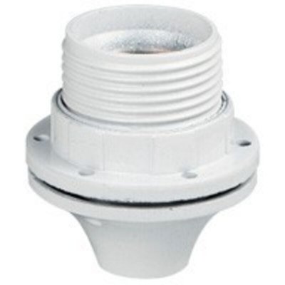 LEGRAND  - Douille pour ampoule E27 - avec bague - plastique blanc