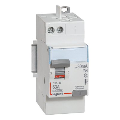 LEGRAND  DX3 ID Mono Interrupteur diff&eacute;rentiel, 230V, 63A, 30 mA, gris