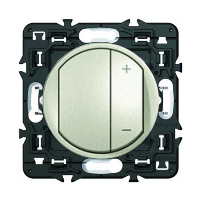 LEGRAND  Ecovariateur C&eacute;liane gris - Livr&eacute; avec enjoliveur titane