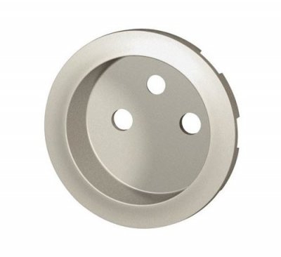LEGRAND  - Enjoliveur Titane p. Prise 2 p&ocirc;les + terre C&eacute;liane standard