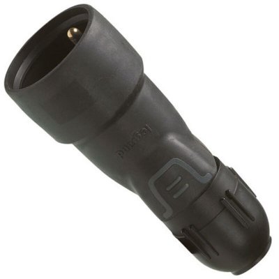 LEGRAND  - Fiche F 2P+T caoutchouc automatique &agrave; t&eacute;moin LED 050113