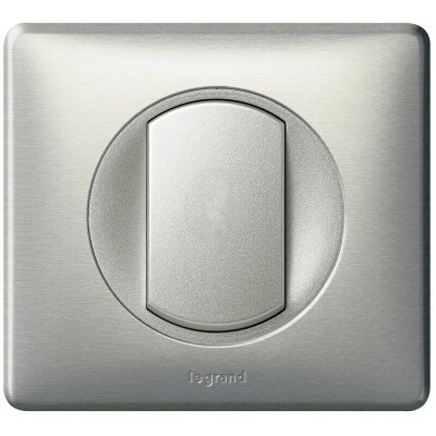 LEGRAND  Interrupteur simple 10A C&eacute;liane gris titane - Livr&eacute; complet