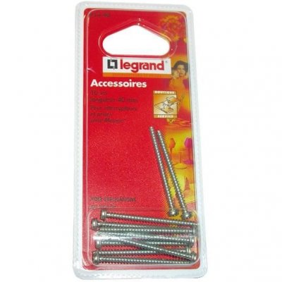 LEGRAND  Leg91490 Accessoires 10 Vis Pour Encastrement Profond Mosaic