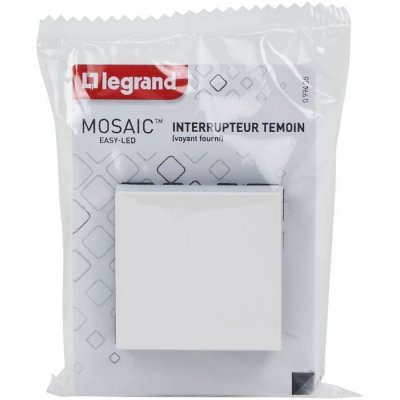 LEGRAND  - Mosaic interrupteur va/vient t&eacute;moin 2 modules compo blanc