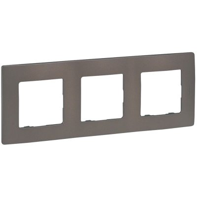 LEGRAND  - Niloe 96728 Plaque 3 postes Cacao verticale - marron