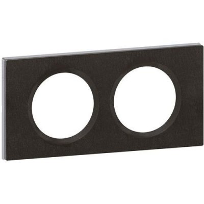 LEGRAND  - Plaque de finition C&eacute;liane - Mati&egrave;re Ardoise - 2 postes