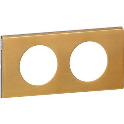 LEGRAND  - Plaque de finition C&eacute;liane - Mati&egrave;re Bronze Dor&eacute; - 2 postes