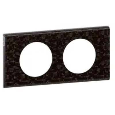 LEGRAND  - Plaque de finition C&eacute;liane - Mati&egrave;re Cuir Pixel - 2 postes