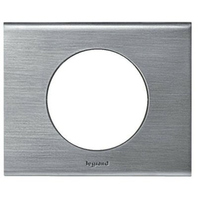 LEGRAND  - Plaque de finition C&eacute;liane - Mati&egrave;re Inox Bross&eacute; - 3 postes