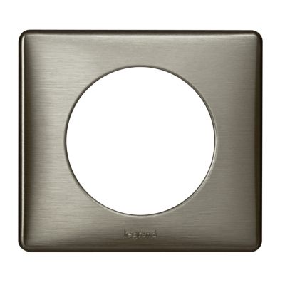 LEGRAND  - Plaque de finition C&eacute;liane - M&eacute;tal Tungst&egrave;ne - 1 poste