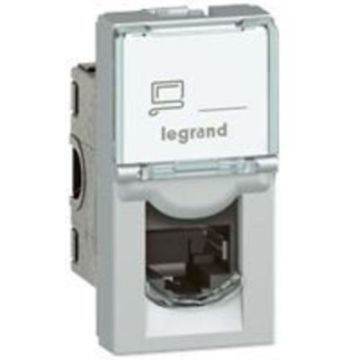LEGRAND  - Prise RJ45 cat&eacute;gorie6 ftp Mosaic 1 module alu (079462)