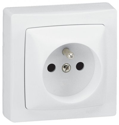 LEGRAND  - Prises 2x2P+T bornes auto appareillage saillie complet blanc