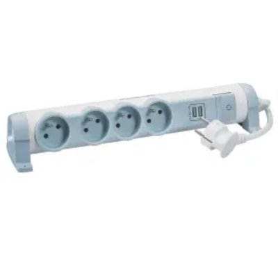LEGRAND  Rallonge multiprise 4x2 P+T 2 chargeurs USB