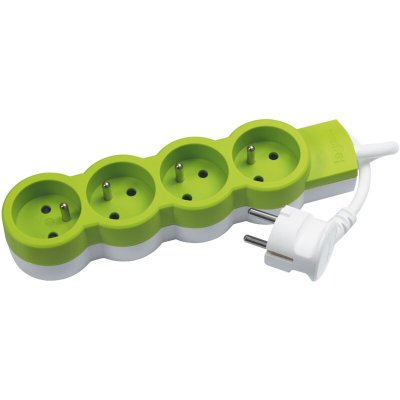 LEGRAND  Rallonge multiprise standard 4x2 P+T cordon 15 m vert