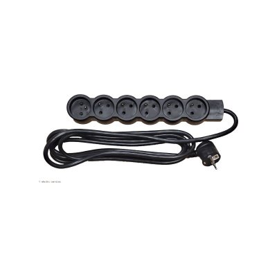 LEGRAND  rallonge multiprise standard 6x2 p+t cordon 3 m noir