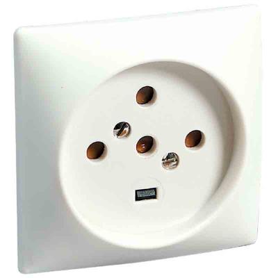 LEGRAND  - Socle 3P+N+T &agrave; vis avec &eacute;clips de protection - 80x80 mm